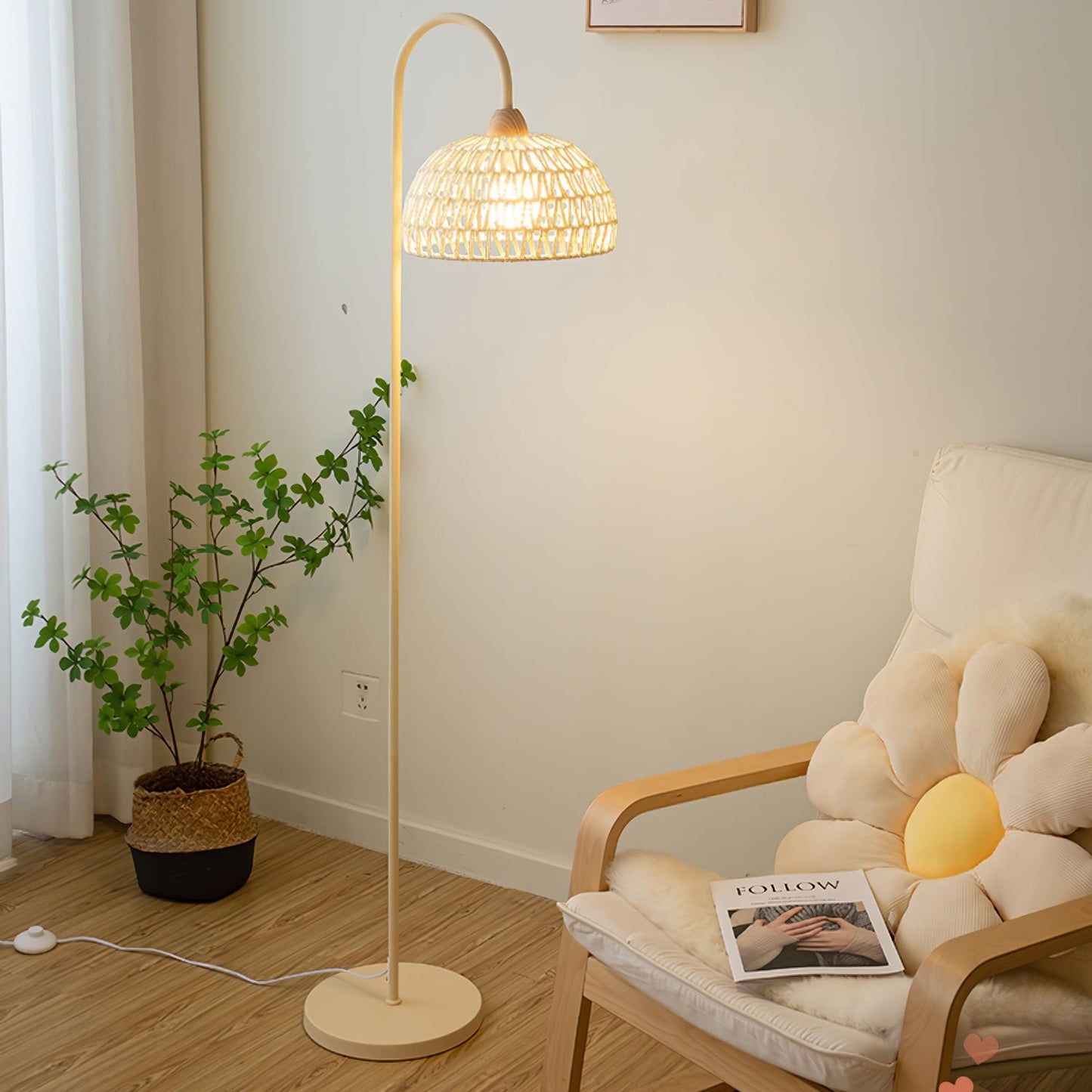 Rattan Arch Floor-standing Lamp Floor Lamp