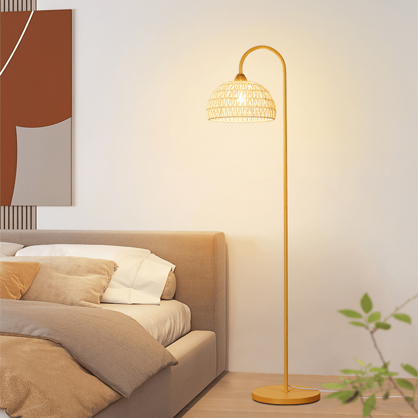 Rattan Arch Floor-standing Lamp Floor Lamp