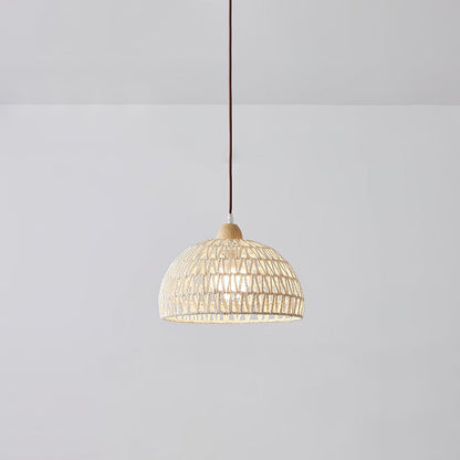 Rattan Arch Ceiling light fitting Pendant Lamp