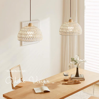 Rattan Arch Ceiling light fitting Pendant Lamp