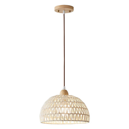 Rattan Arch Ceiling light fitting Pendant Lamp