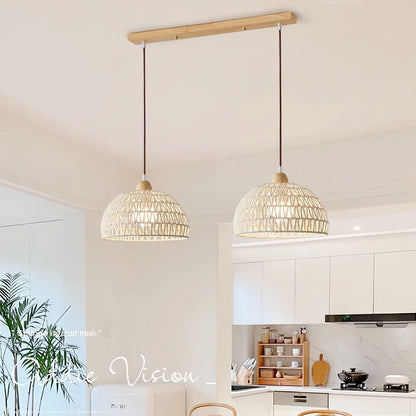 Rattan Arch Ceiling light fitting Pendant Lamp