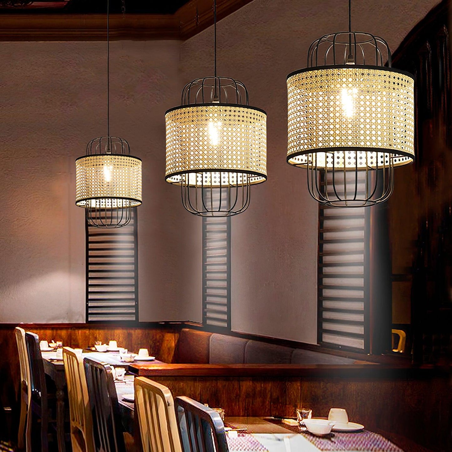 Rattan Aru Drop light Pendant Lamp