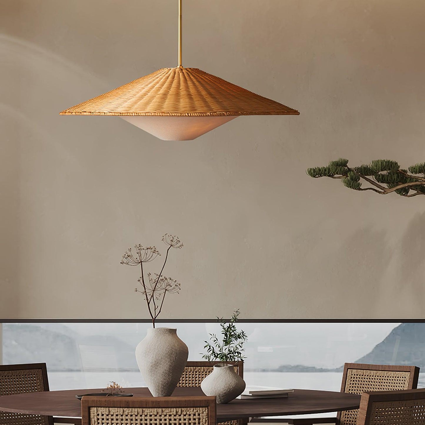 Rattan Hat Houselight Pendant Light