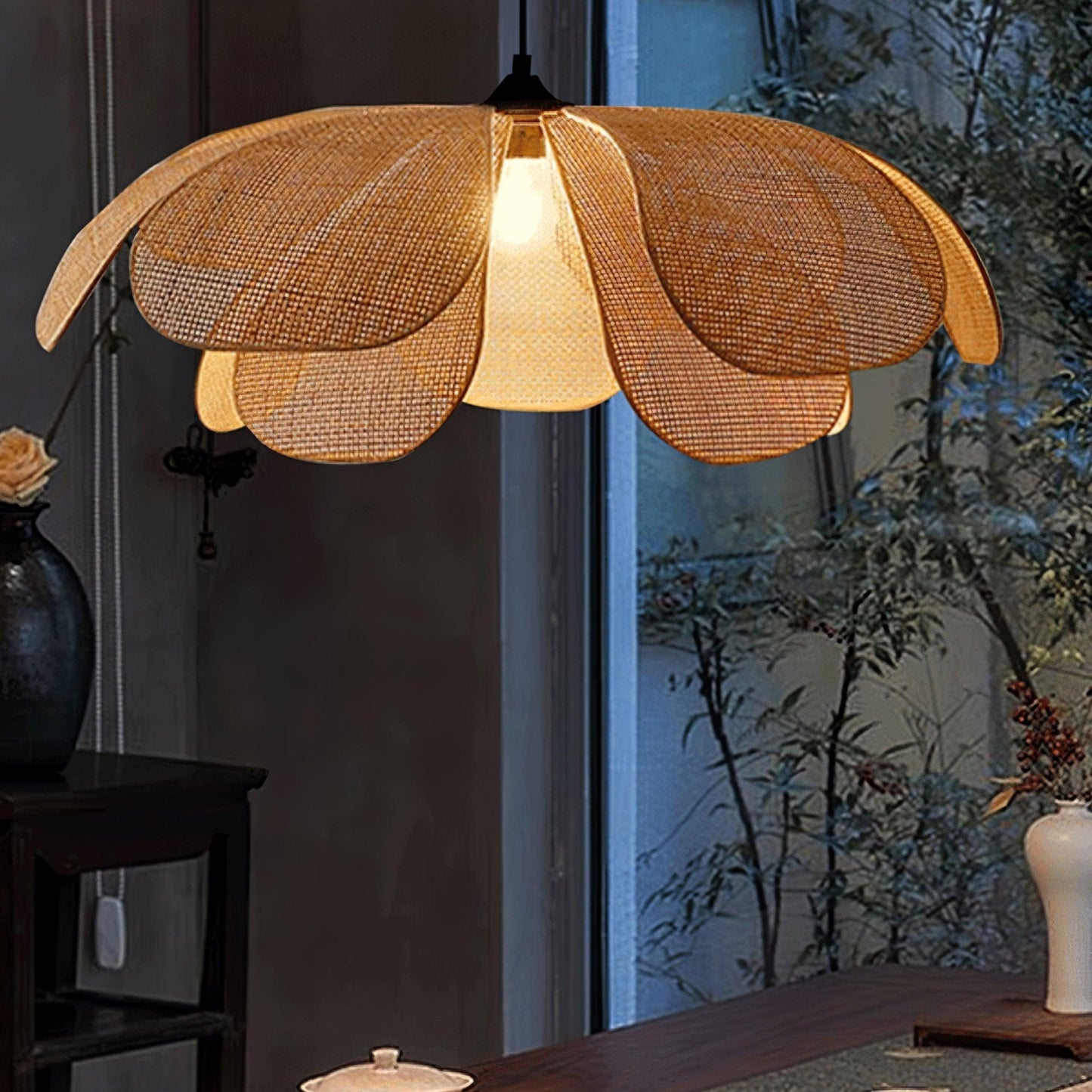 Rattan Petal Houselight Pendant Lamp