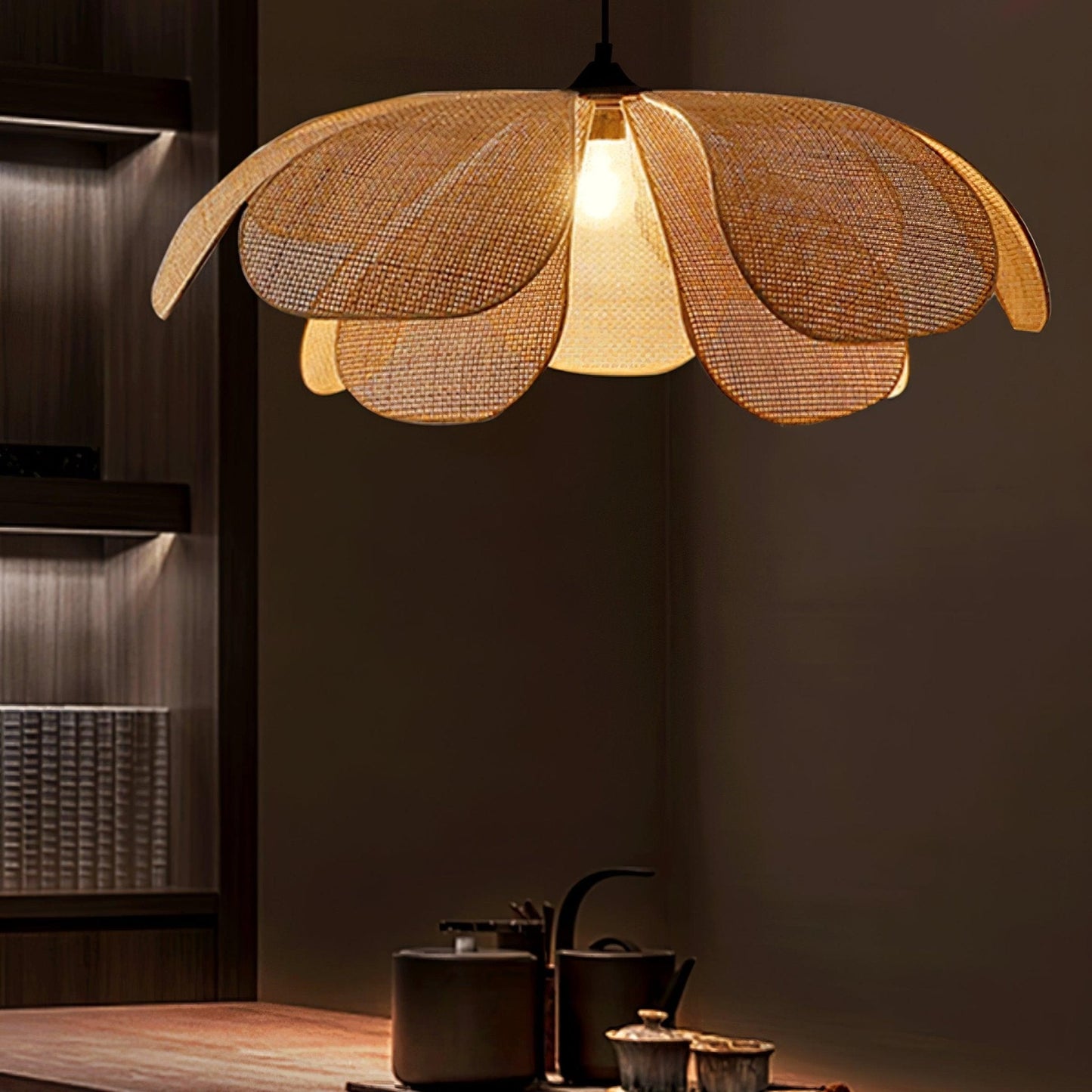 Rattan Petal Houselight Pendant Lamp