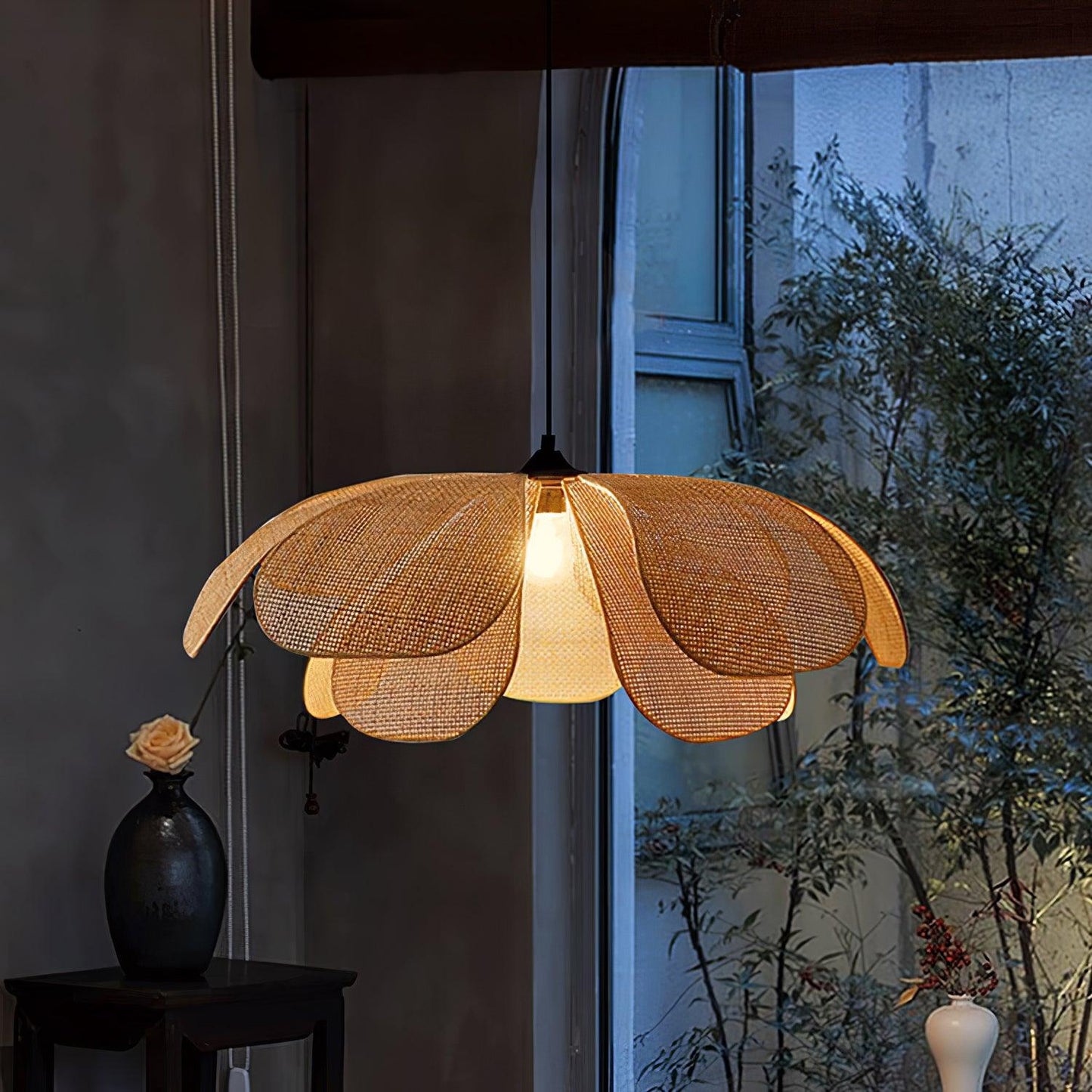 Rattan Petal Houselight Pendant Lamp