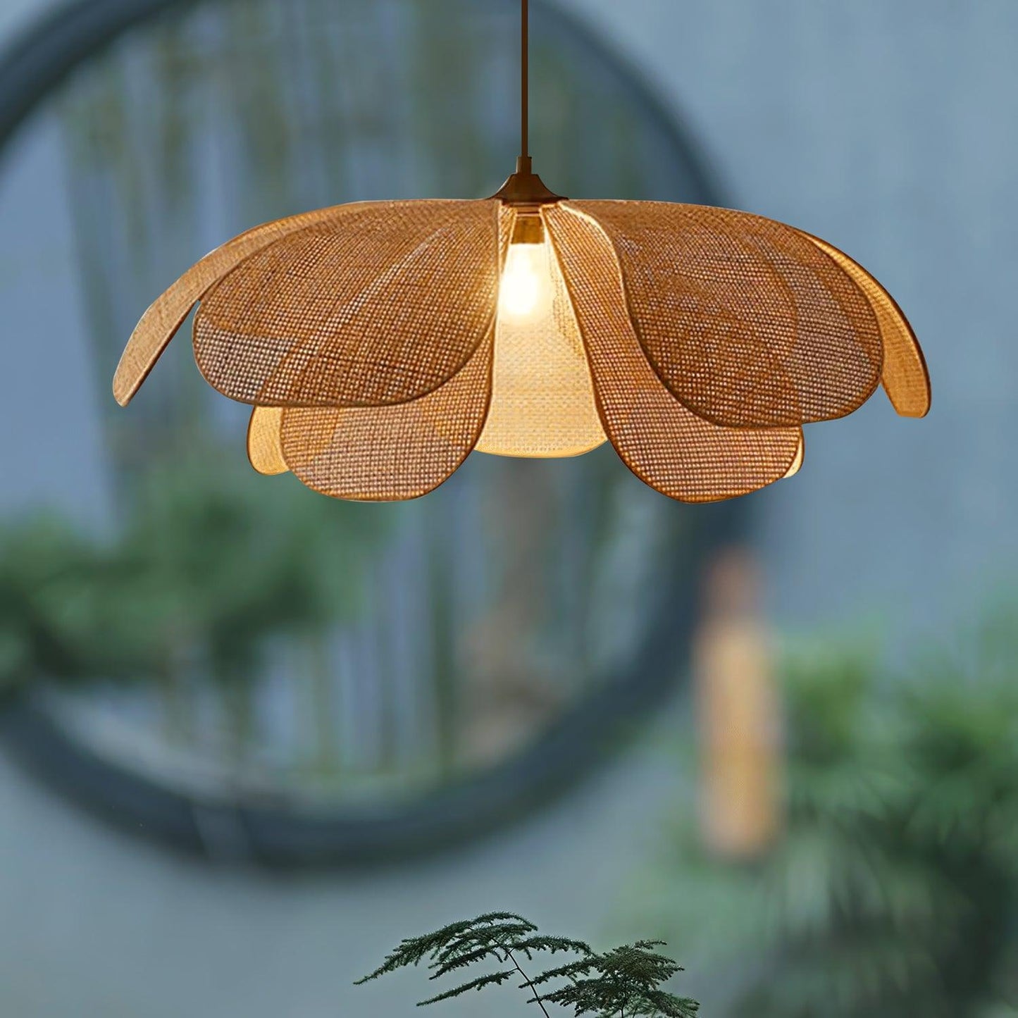 Rattan Petal Houselight Pendant Lamp