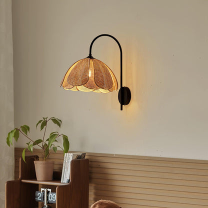 Rattan Petal Lamp bracket Wall Lamp