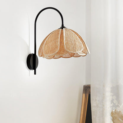 Rattan Petal Lamp bracket Wall Lamp