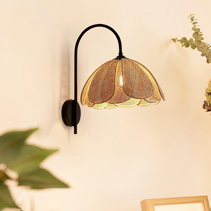 Rattan Petal Lamp bracket Wall Lamp