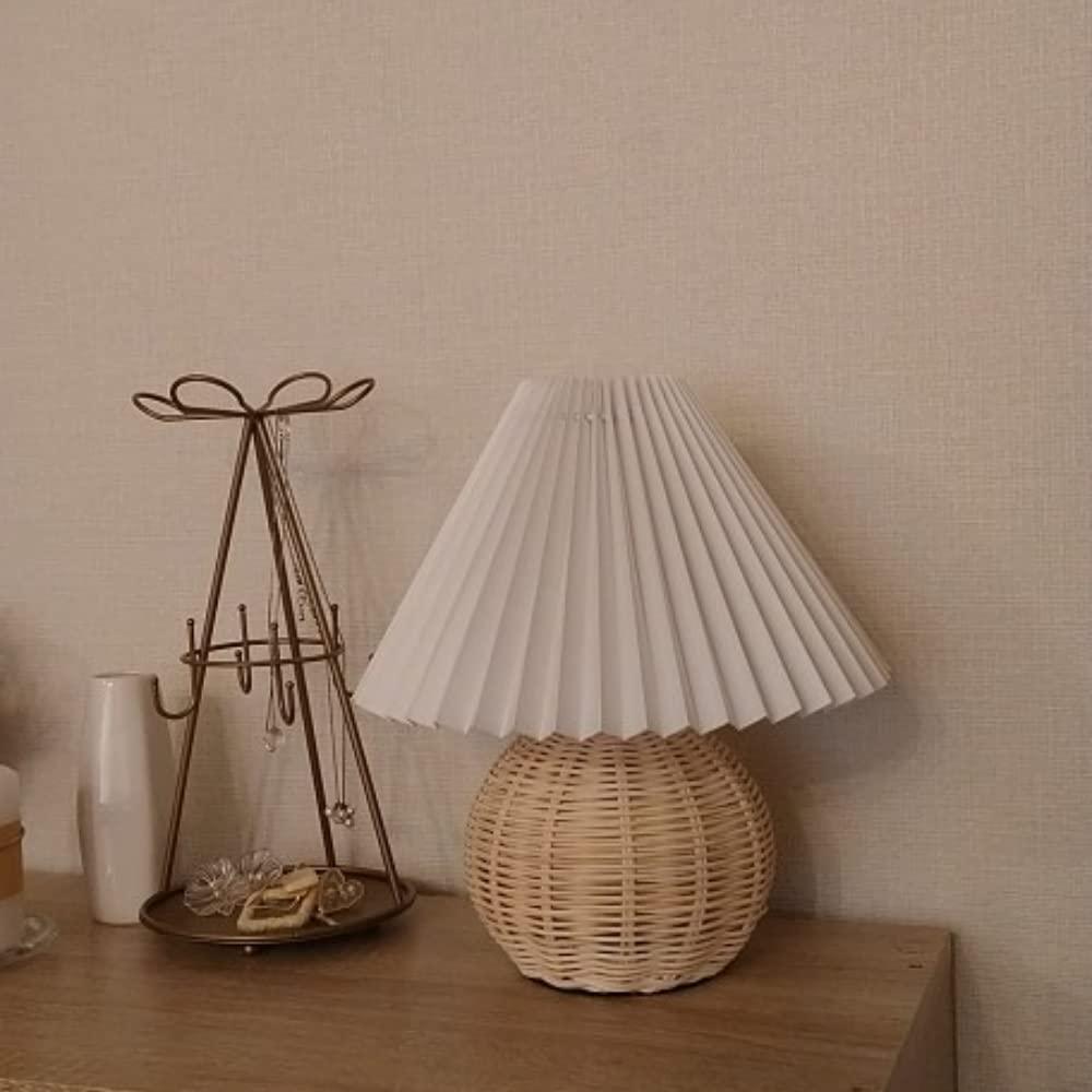 Rattan Pleated Portable lamp Table lamp