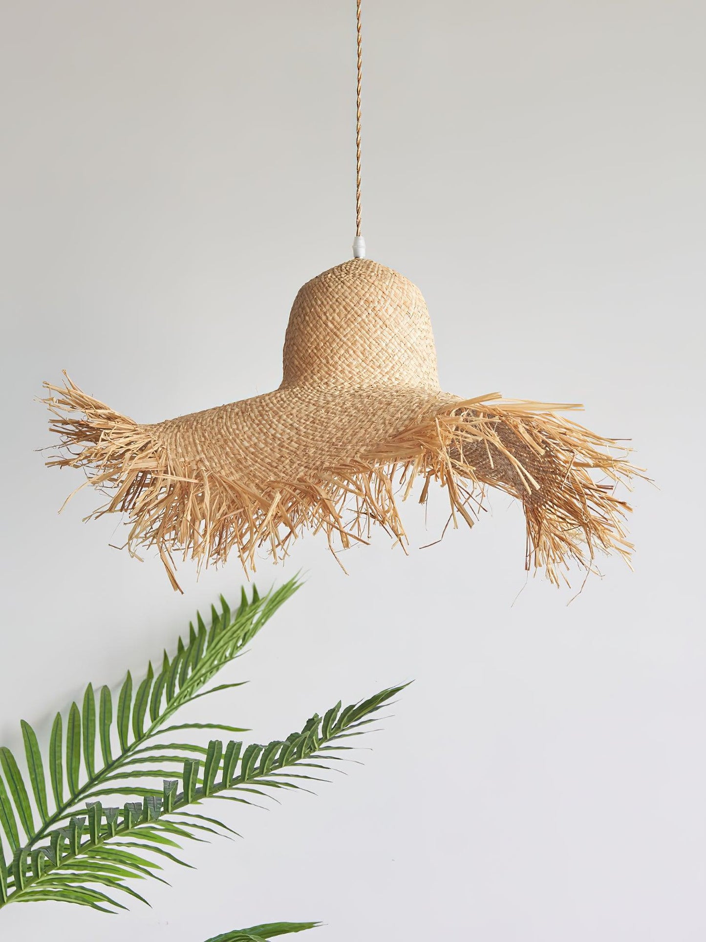 Rattan Straw Hat Hanging light Pendant Light