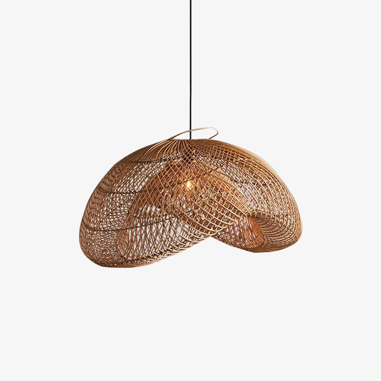 Rattan Wave Ceiling light fitting Pendant Light