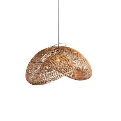 Rattan Wave Ceiling light fitting Pendant Light