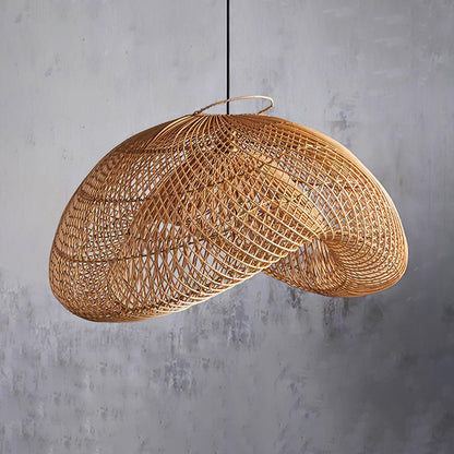 Rattan Wave Ceiling light fitting Pendant Light