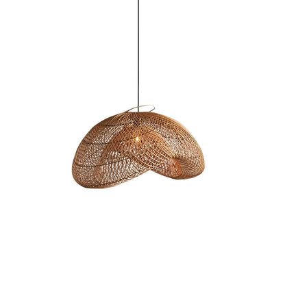 Rattan Wave Ceiling light fitting Pendant Light