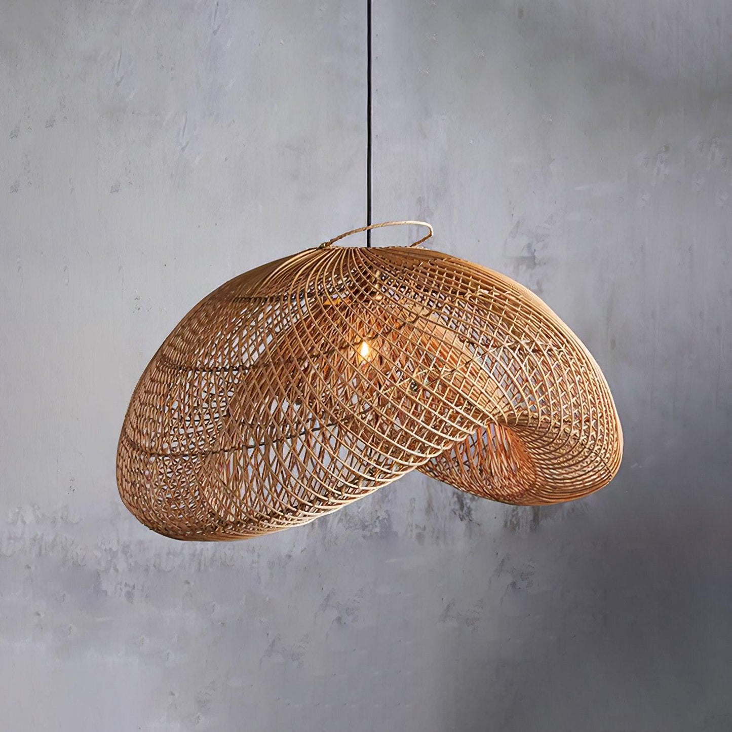 Rattan Wave Ceiling light fitting Pendant Light