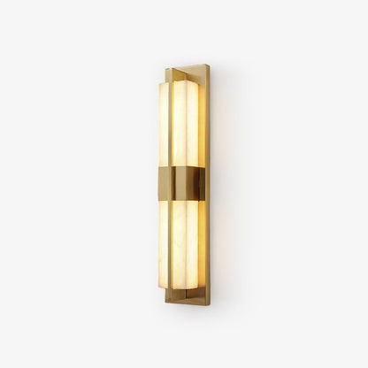 Rectangular Alabaster Brass Bracket light Wall Sconce