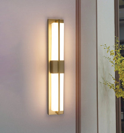 Rectangular Alabaster Brass Bracket light Wall Sconce