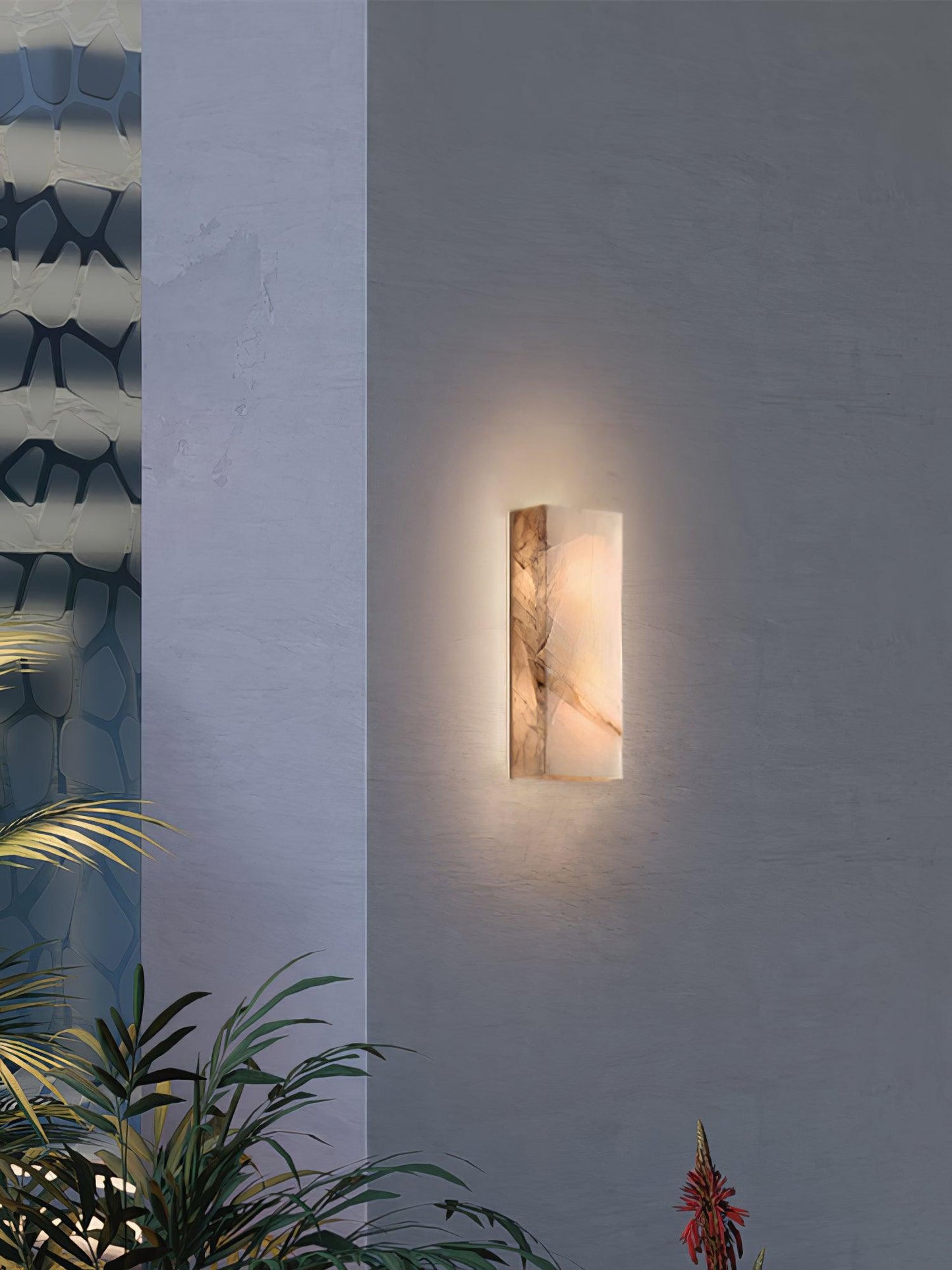 Rectangular Alabaster Wall-mounted lamp Wall Sconce