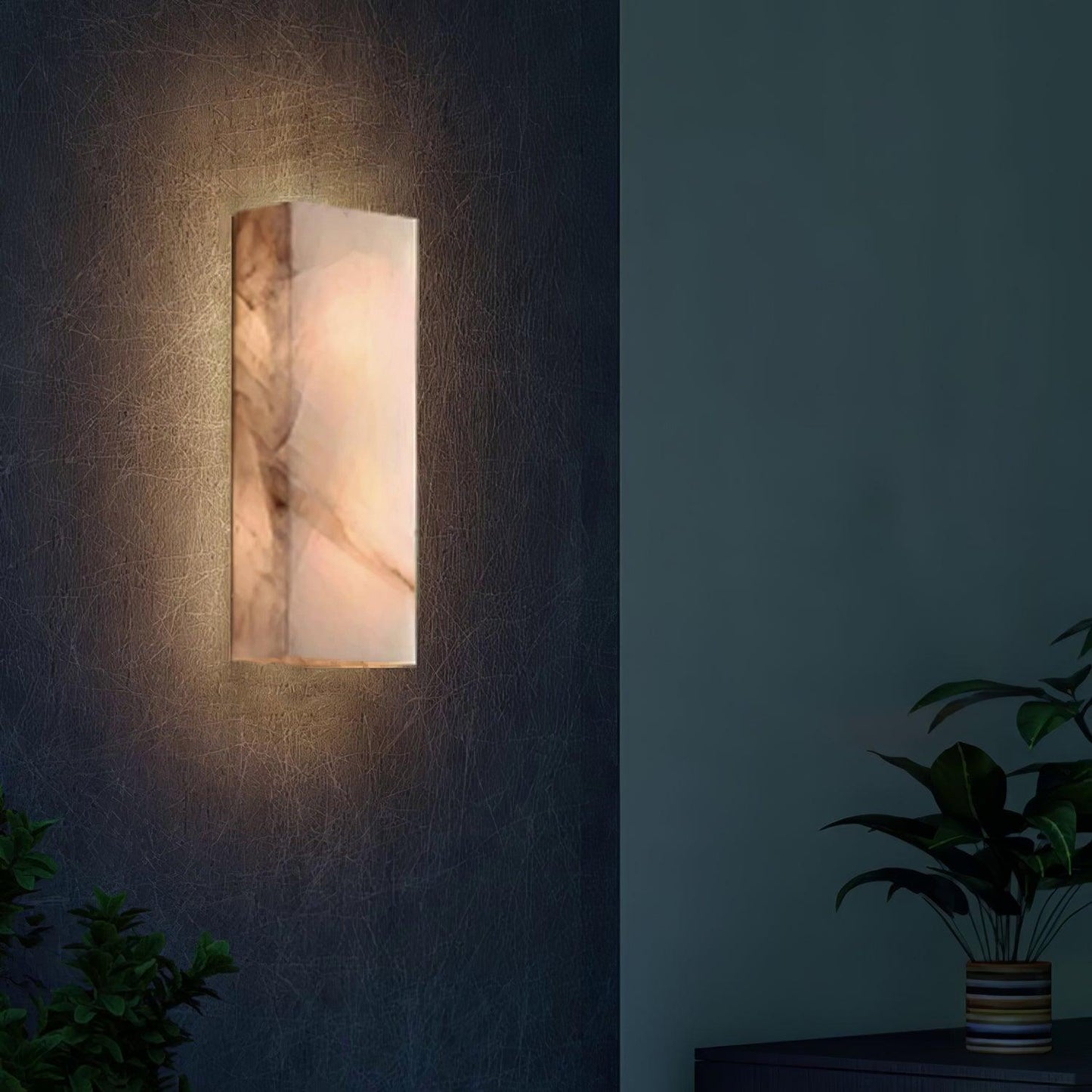 Rectangular Alabaster Wall-mounted lamp Wall Sconce