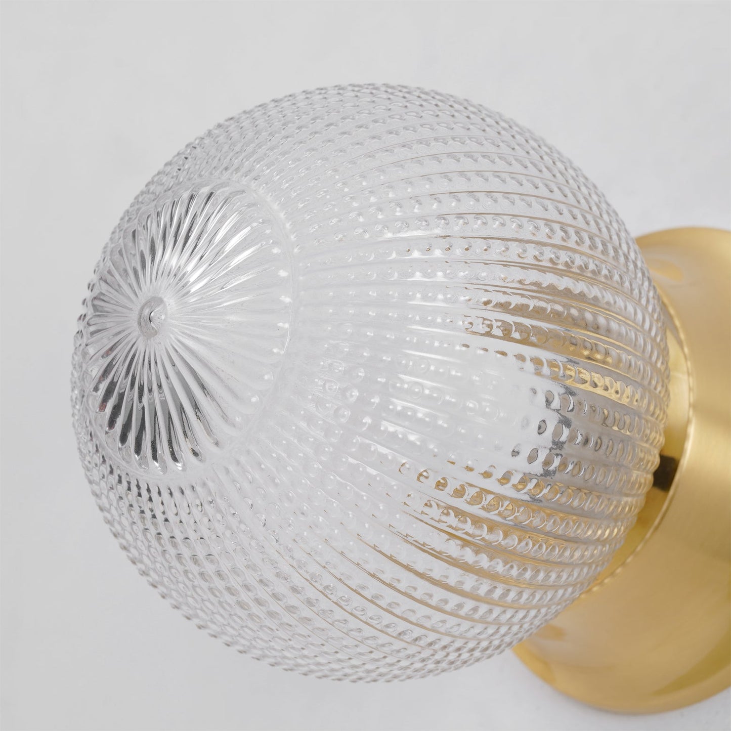 Reeded Globe Flush Overhead fixture Ceiling Light