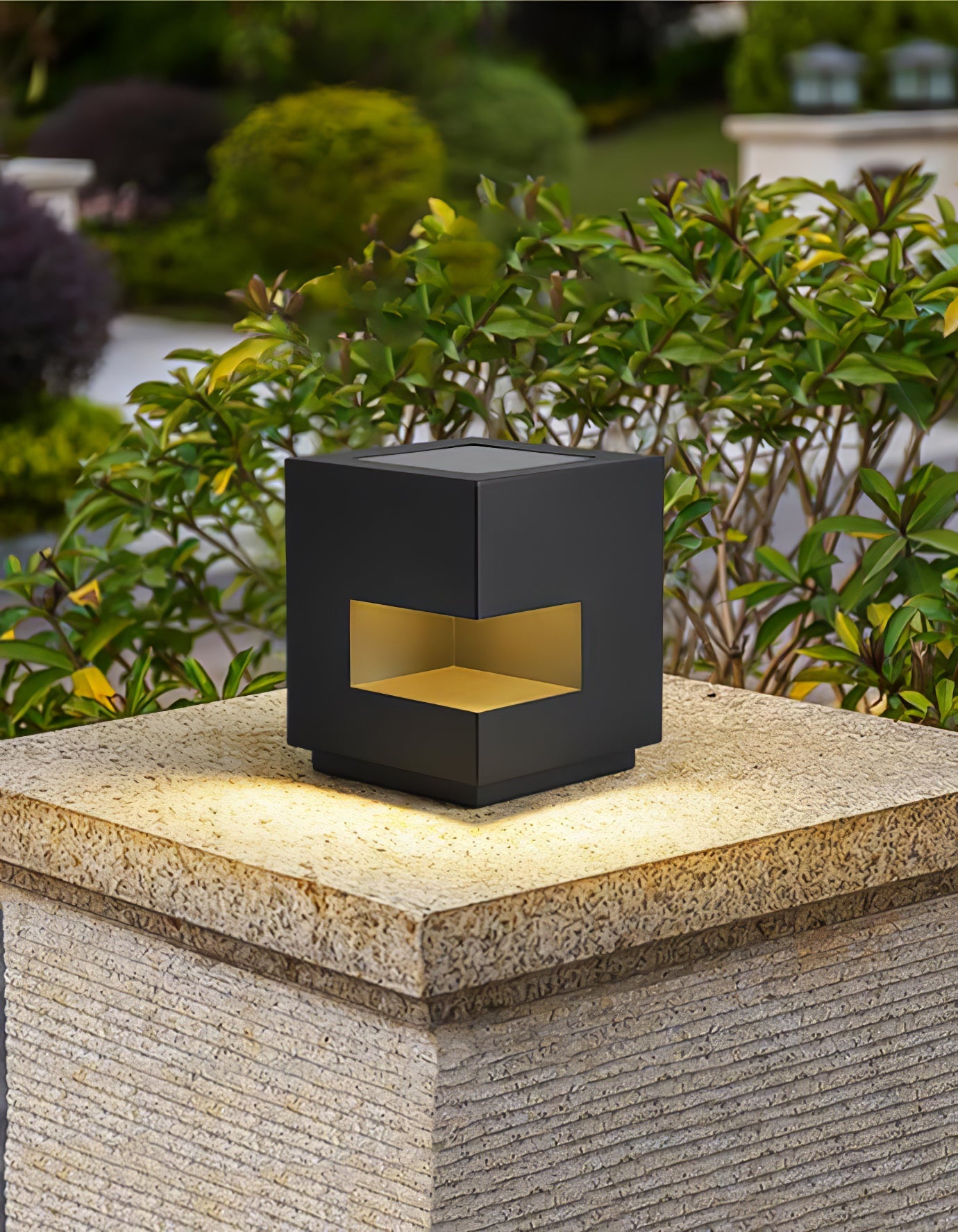 Regular Cube Post Floodlight Outdoor Light