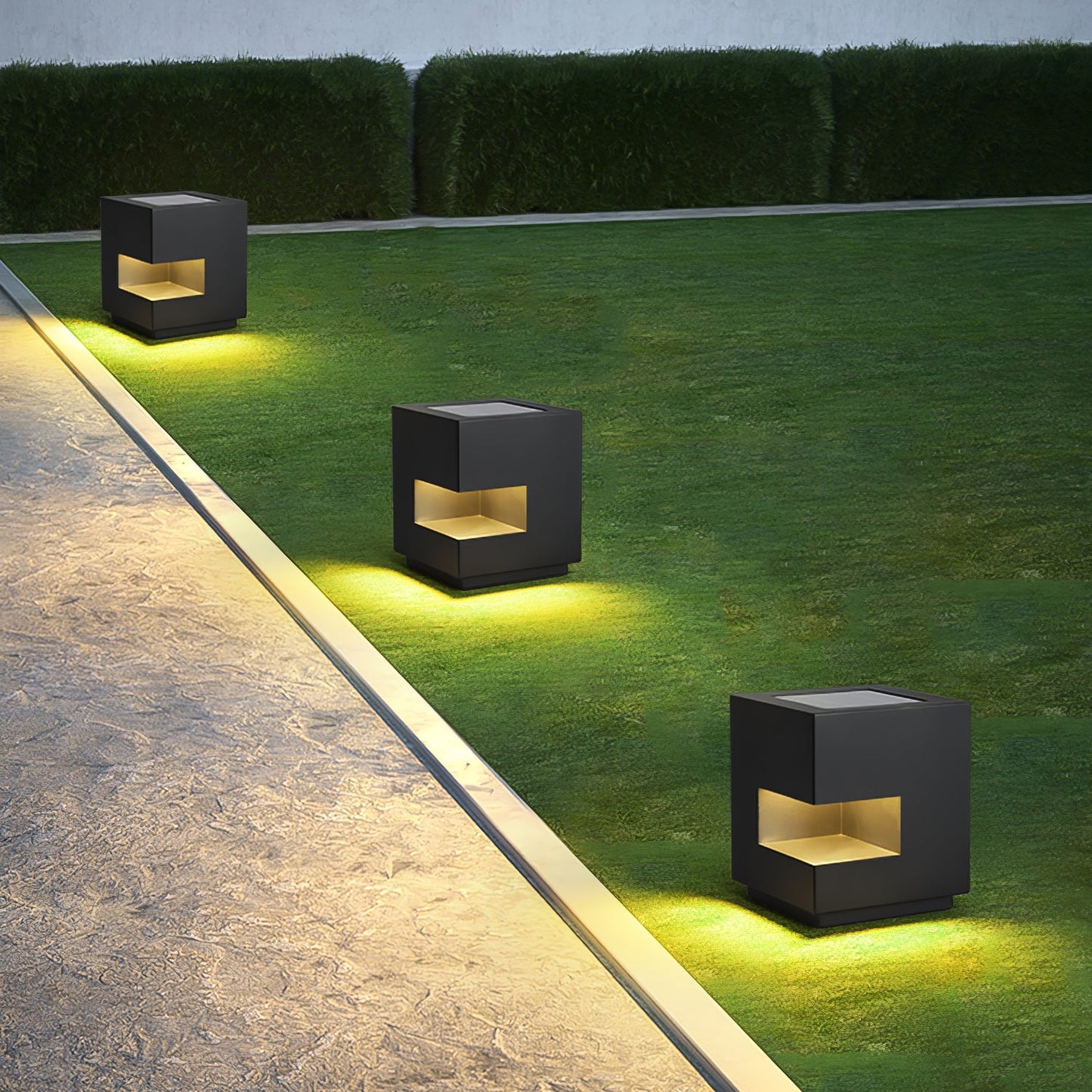 Regular Cube Post Floodlight Outdoor Light