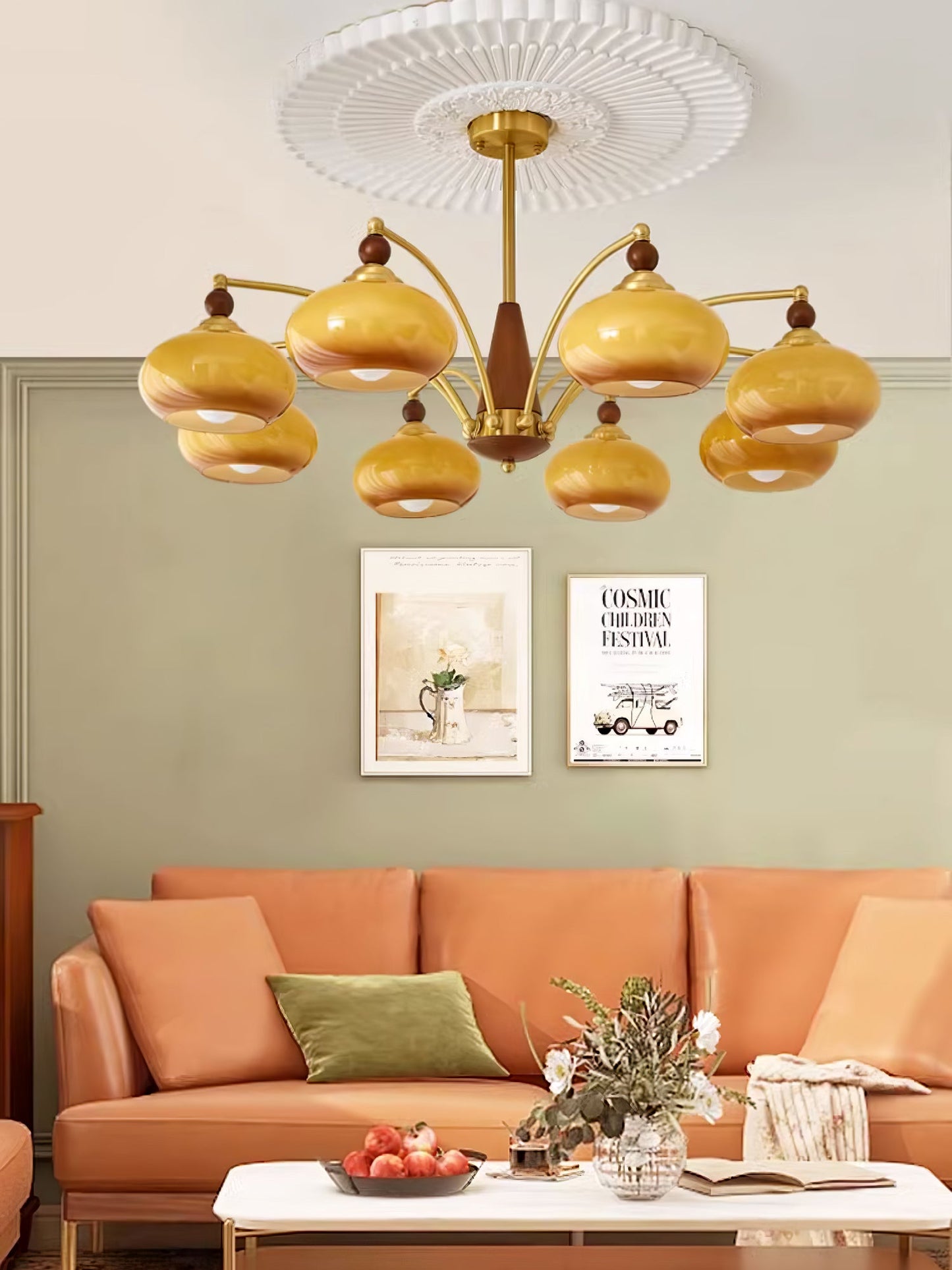 Retro Calliope Ceiling fixture Chandelier