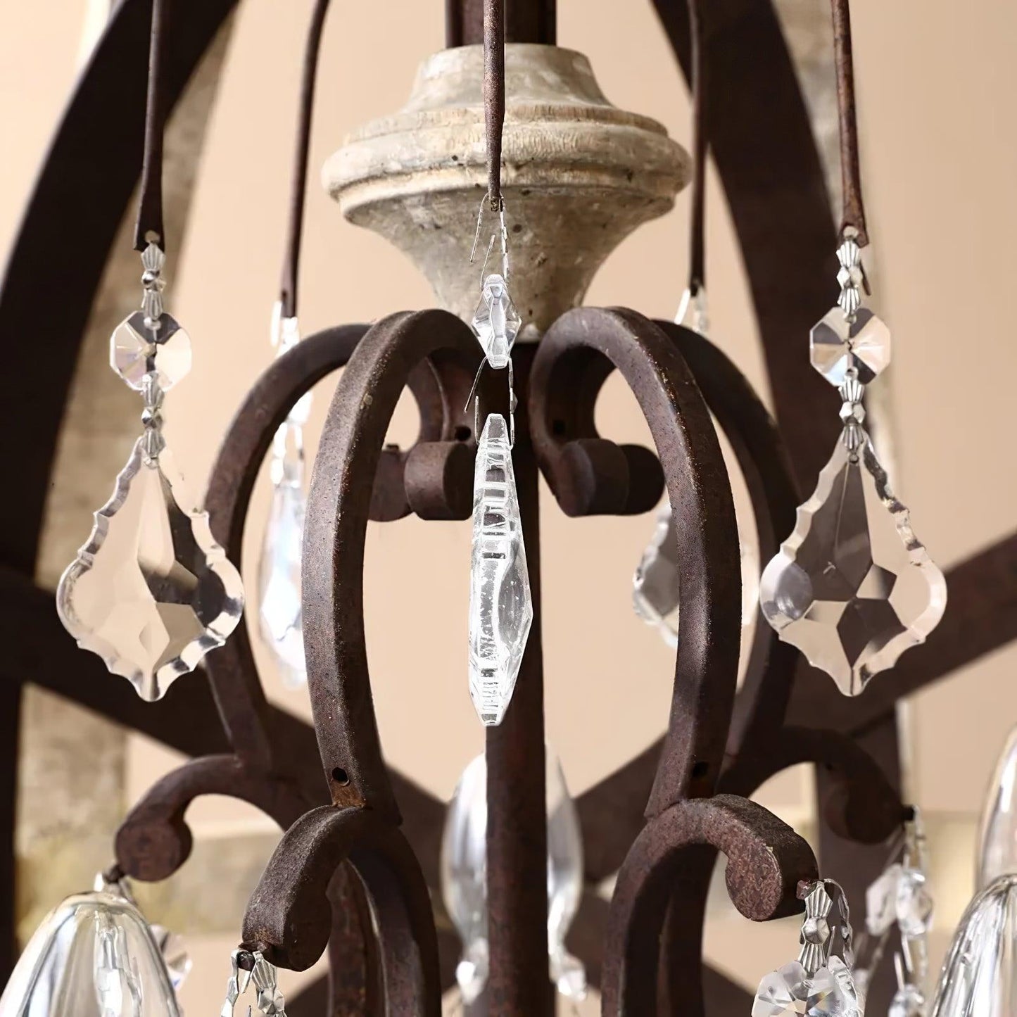 Retro Globe Weathered Gasolier Chandelier