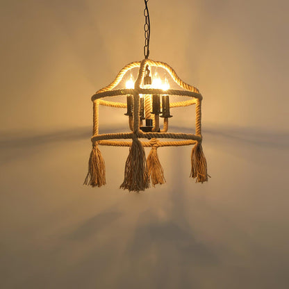 Retro Hemp Rope Exquisite Houselight Pendant Light