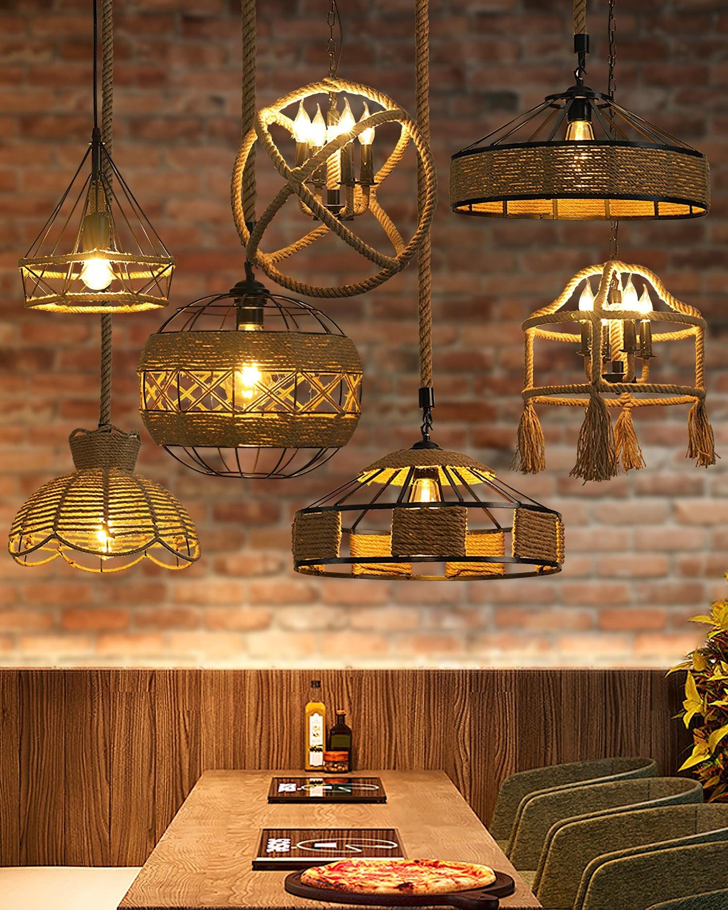 Retro Hemp Rope Exquisite Houselight Pendant Light