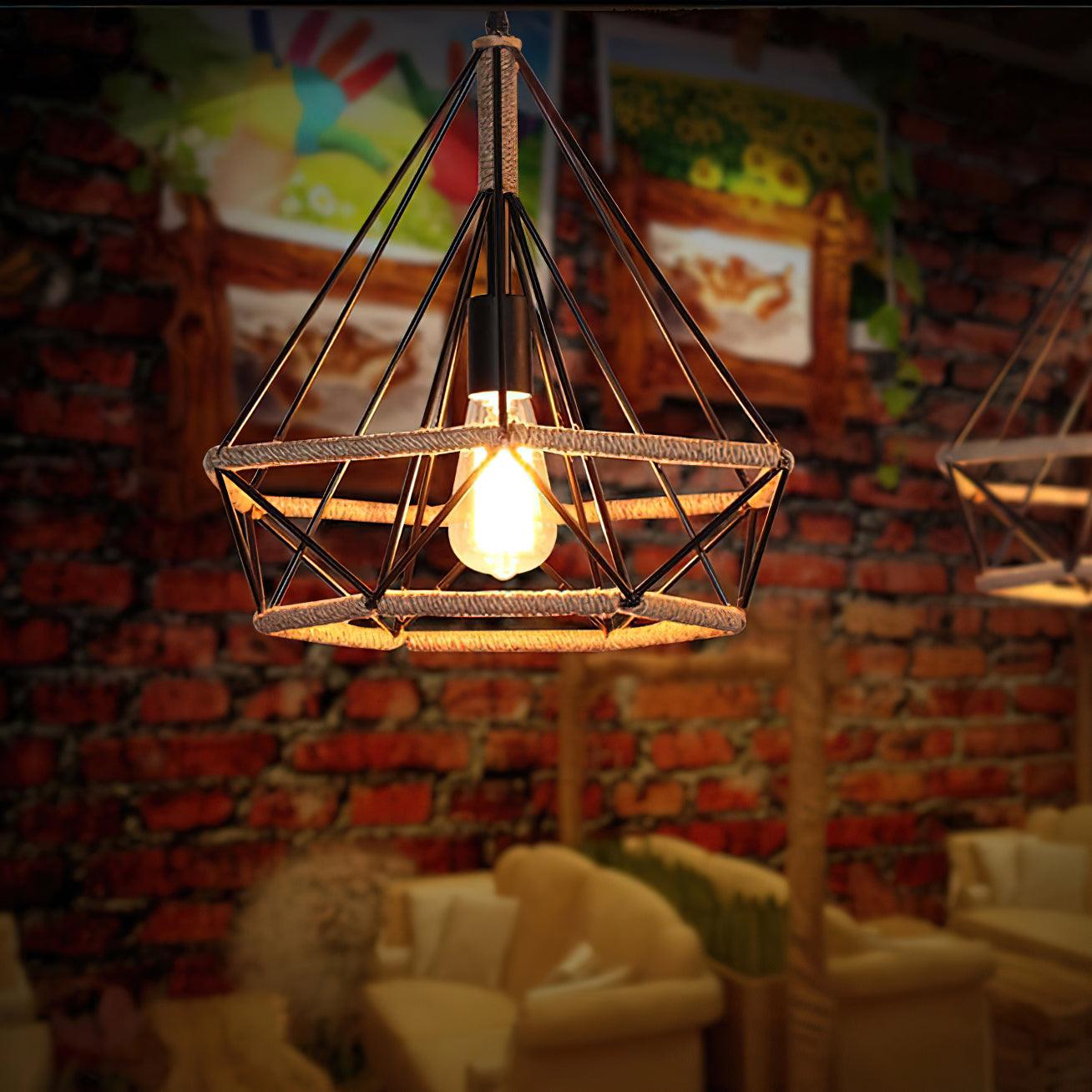 Retro Hemp Rope Interesting Houselight Pendant Light