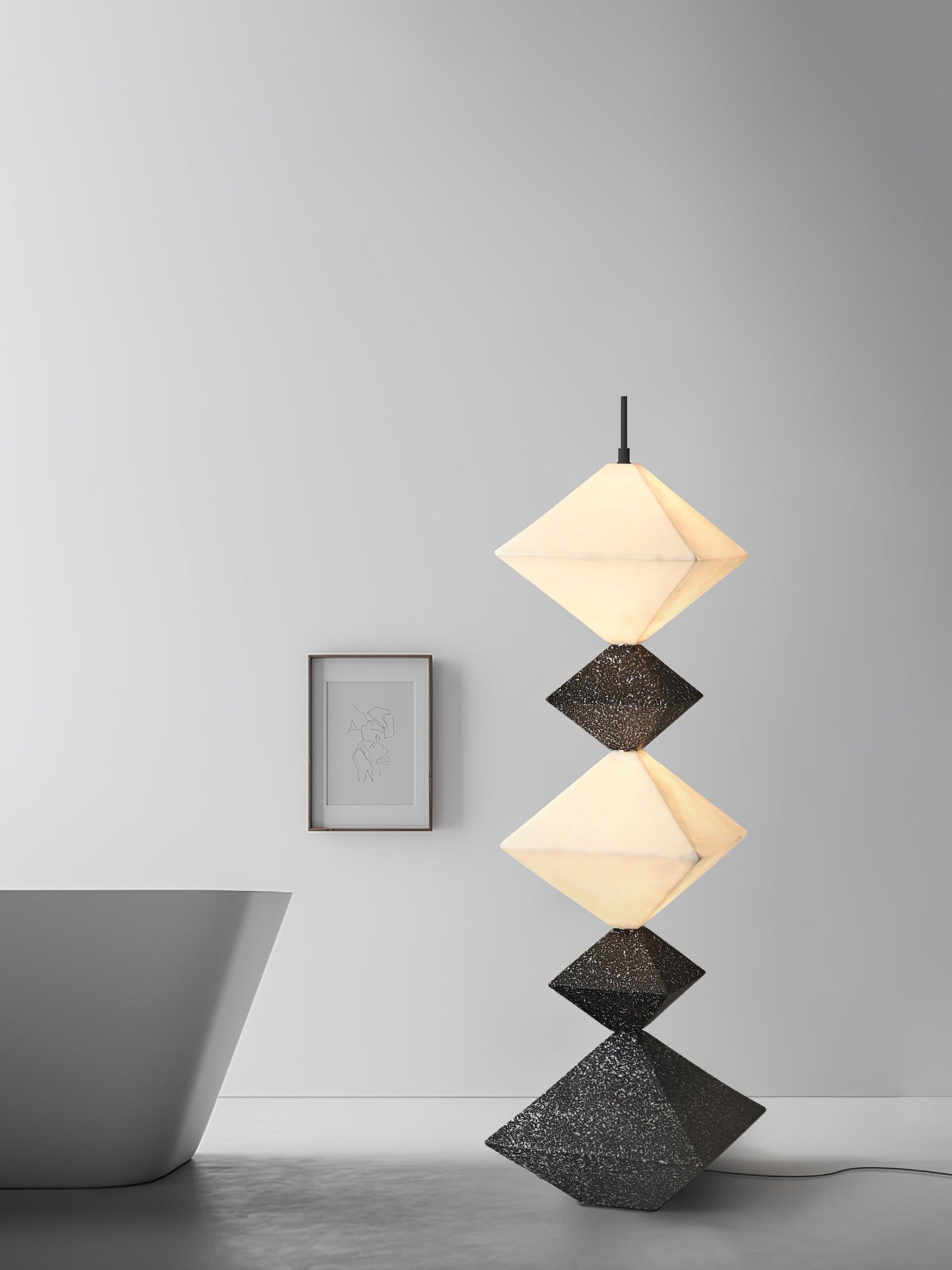 Rhombus Cube Floor-standing Lamp Floor Lamp