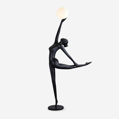 Rhythmic Gymnast Sculpture Torchiere Lamp Floor Lamp