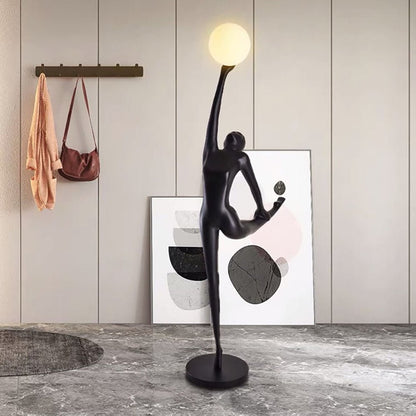 Rhythmic Gymnast Sculpture Torchiere Lamp Floor Lamp