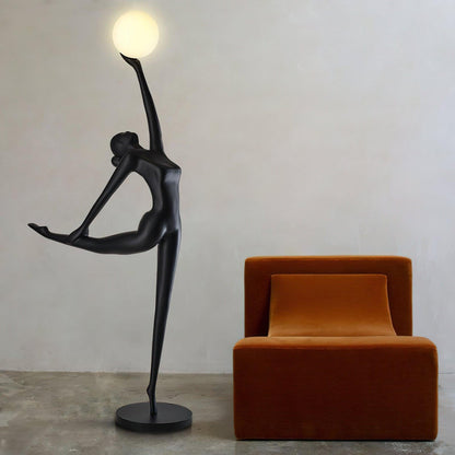 Rhythmic Gymnast Sculpture Torchiere Lamp Floor Lamp