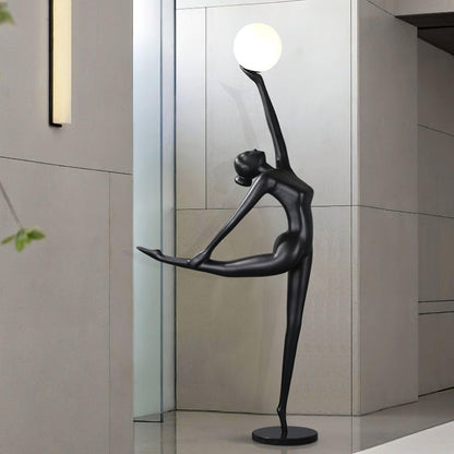 Rhythmic Gymnast Sculpture Torchiere Lamp Floor Lamp