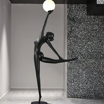 Rhythmic Gymnast Sculpture Torchiere Lamp Floor Lamp