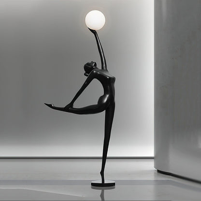 Rhythmic Gymnast Sculpture Torchiere Lamp Floor Lamp