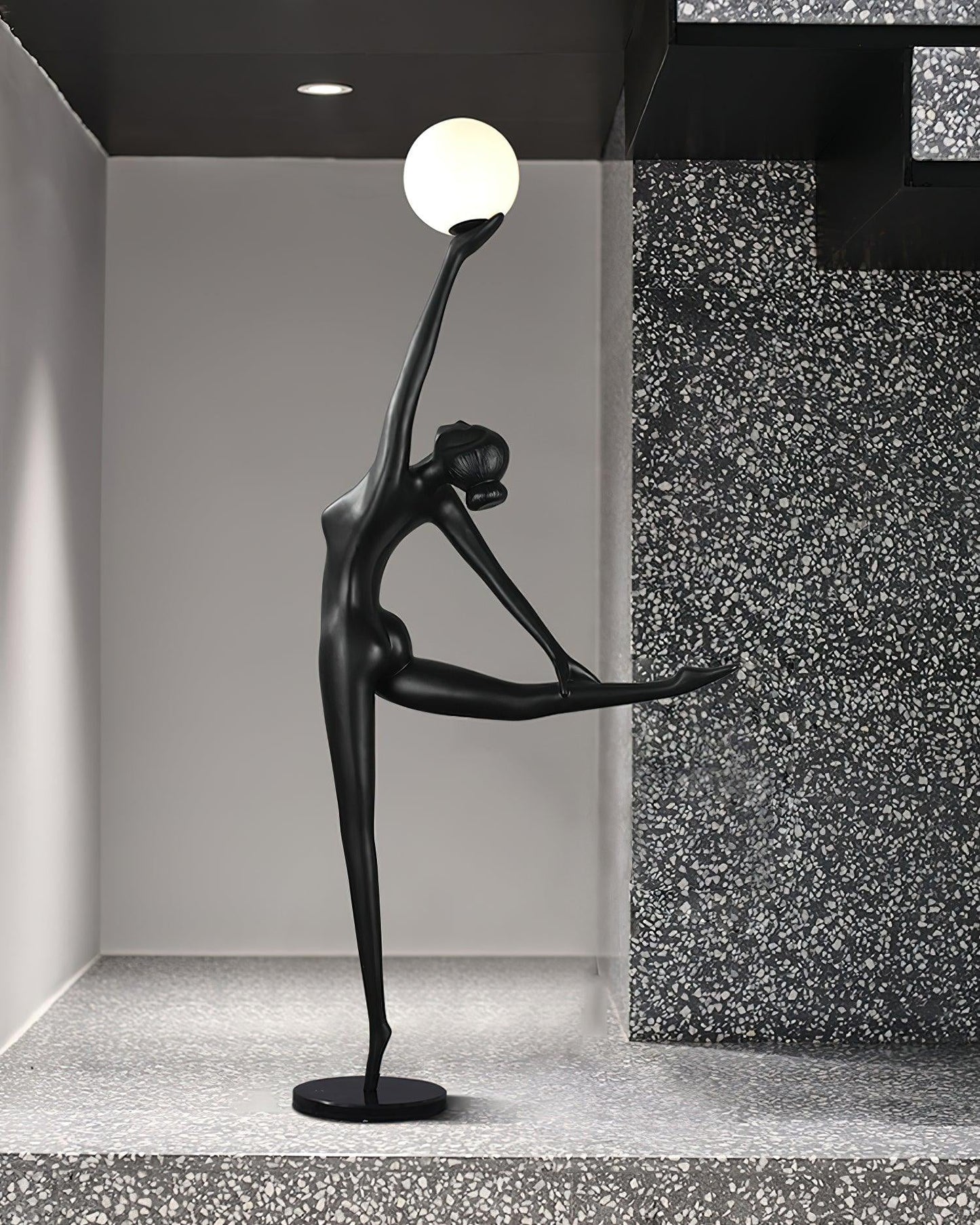 Rhythmic Gymnast Sculpture Torchiere Lamp Floor Lamp