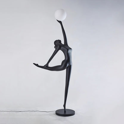 Rhythmic Gymnast Sculpture Torchiere Lamp Floor Lamp