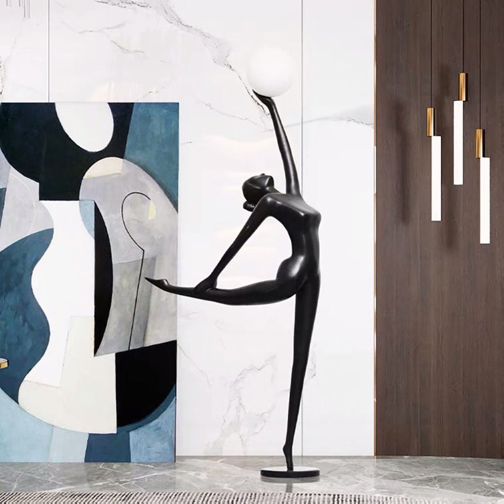 Rhythmic Gymnast Sculpture Torchiere Lamp Floor Lamp