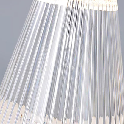 Ribbed Acrylic Built-in Battery Side table lamp Table Lamp