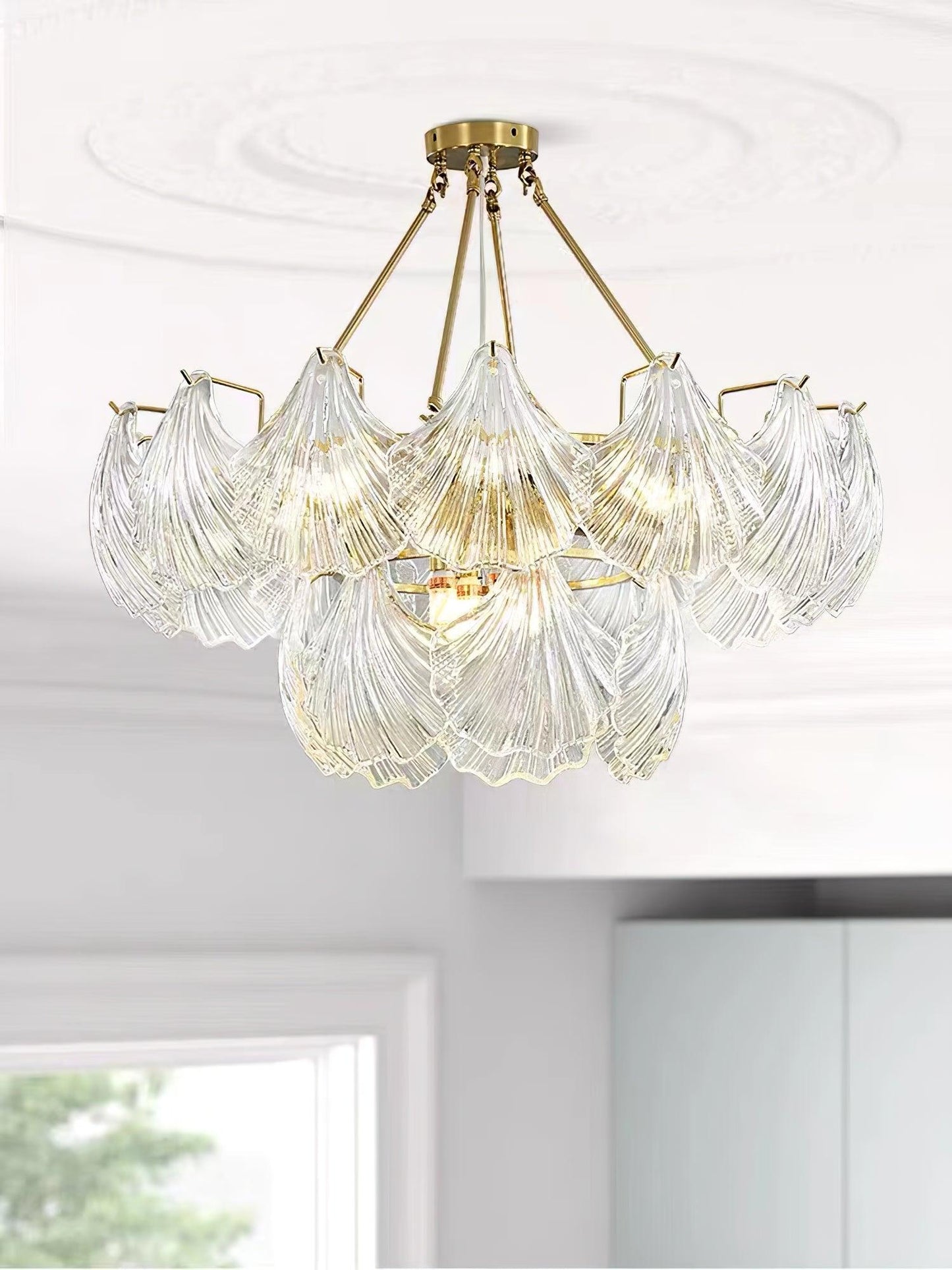 Ribbed Shell Overhead light Ceiling light