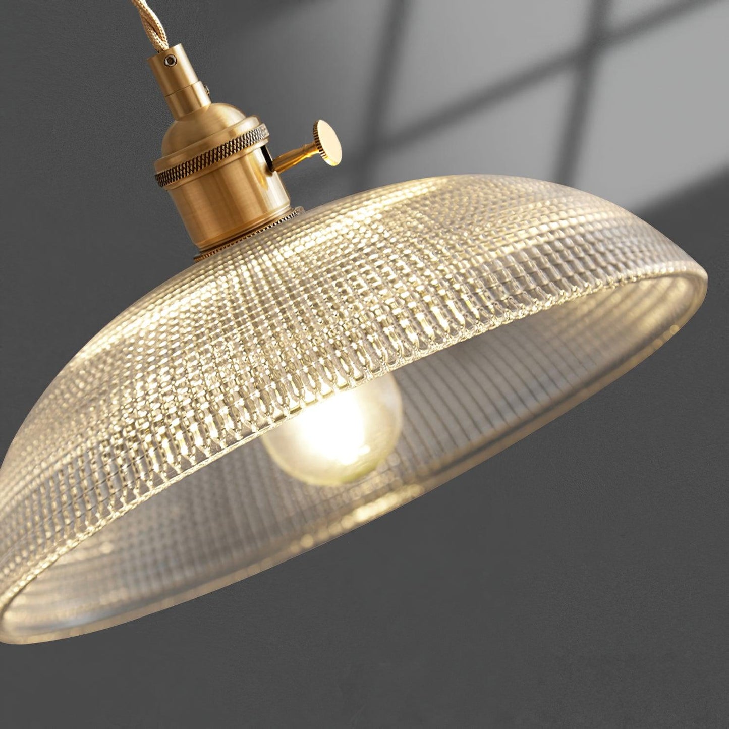 Ribbed Spiral Ceiling light fitting Pendant Light