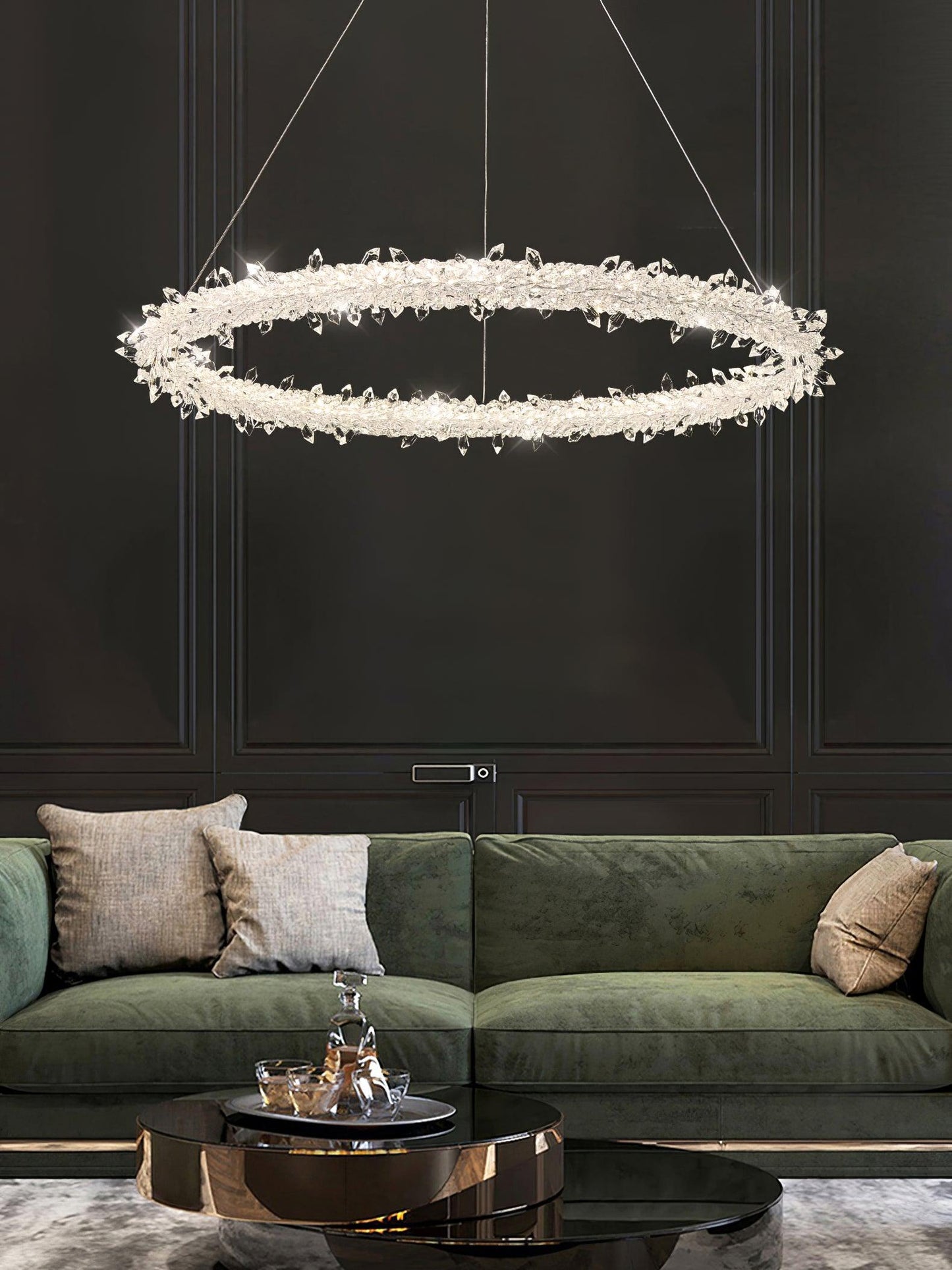 Ring Crystal Ceiling fixture Chandeliers