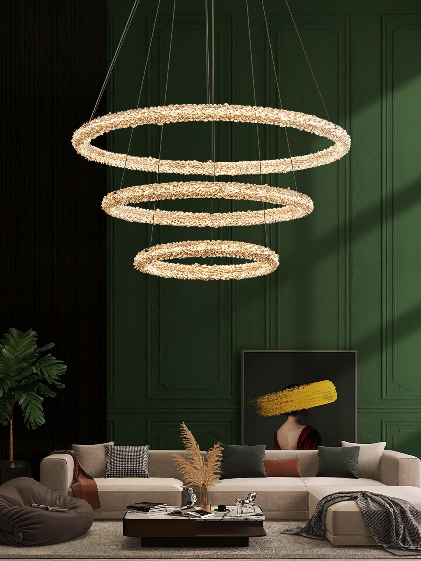 Ring Crystal Ceiling fixture Chandeliers