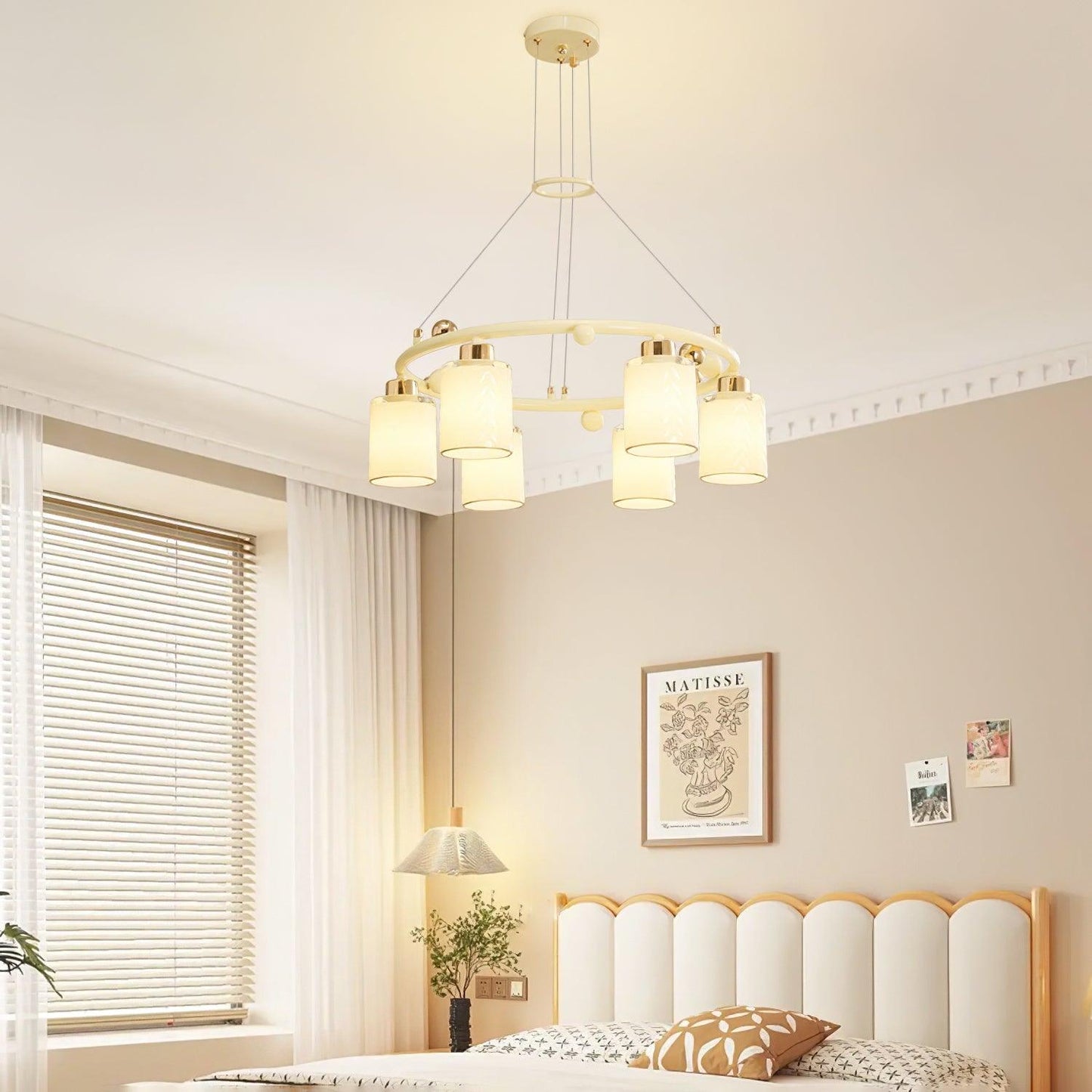 Ring Glass Cup Electrolier Chandelier